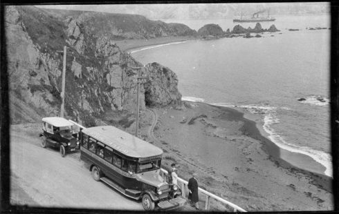 Sightseeing bus on the Pass of Branda, 1930, ID#16078